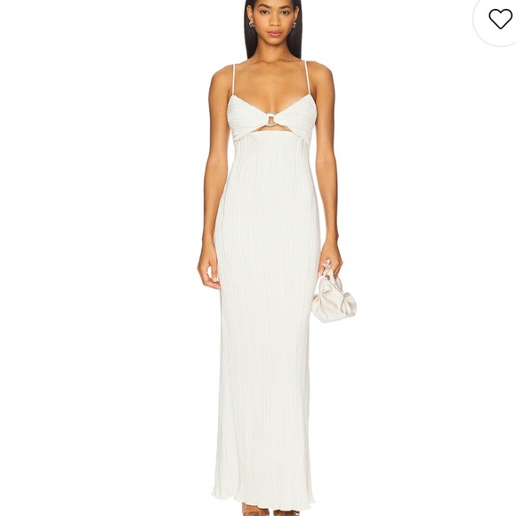 House of Harlow 1960 x REVOLVE Tyler Pleated Gown in Ivory - Picture 1 of 12